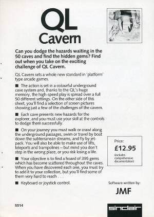 Packaging for Sinclair QL Cavern